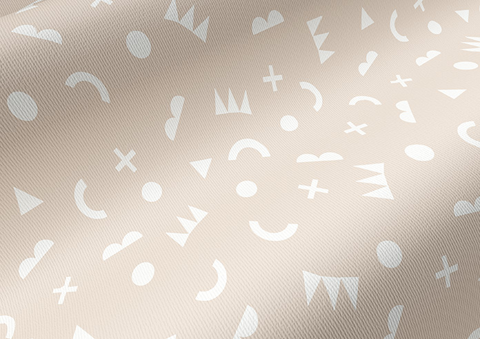 Eighties Shapes, Beige - Twist&Fit Roller Blind - Image 4